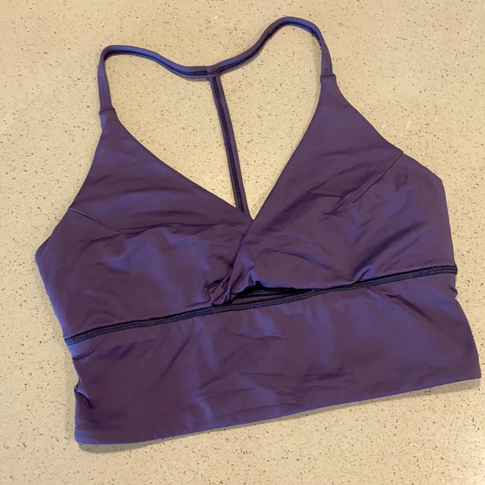 Lululemon purple sweat wick sports bra